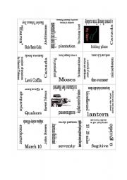 English Worksheet: Puzzle: The Underground Railroad