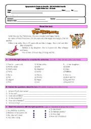 English Worksheet: English test