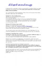 English Worksheet: Listening Practice Assignment