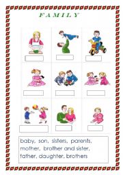 English Worksheet: FAMILY