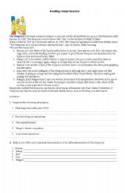 English Worksheet: Los simpsons