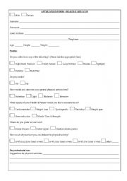 English Worksheet: Health/Sports - a Gym Application form 