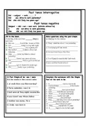 English Worksheet: SIMPLE PAST