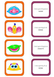 English Worksheet: Memory card game (1/2)