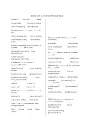 English worksheet: simple past & past continuous