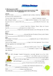 English Worksheet: 2008 in review