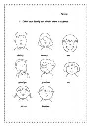 English Worksheet: We Are Family