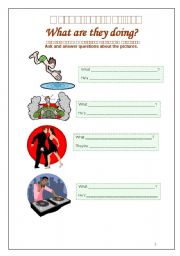 English worksheet: Present Continuous