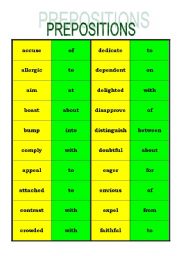 English Worksheet: prepositions