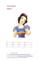 English Worksheet: Key Snow White  Extract C