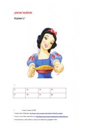 English worksheet: Key Snow White  Extract C