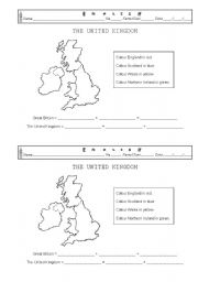 English Worksheet: The United Kingdom