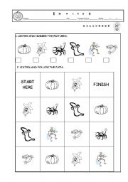 English worksheet: Halloween Path