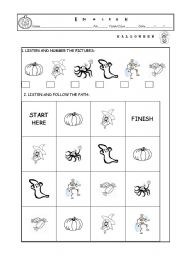 English Worksheet: Halloween Path