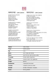 English worksheet: Song 