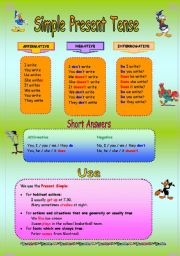 English Worksheet: Simple Present Tense