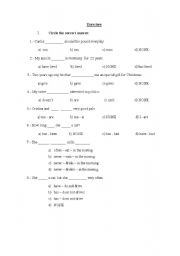 English Worksheet: Exercises