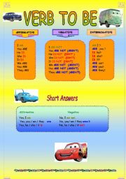 English Worksheet: Verb To Be