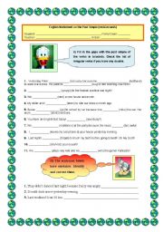 English Worksheet: Past Simple (revision work)