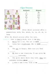 English Worksheet: Object Pronouns