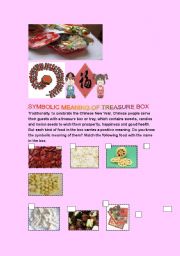 English Worksheet: Festival / Chinese New Year custom : Chinese Treasure Box