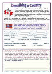 English Worksheet: Describing A Country