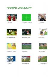 English Worksheet: FOOTBALL VOCABULARY