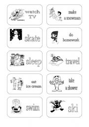 English worksheet: Domino-What I did at my holidays (weekend)