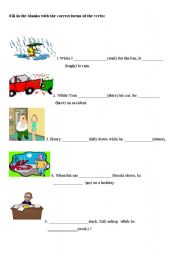 English Worksheet: when & while