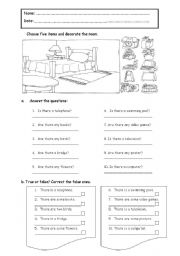 English Worksheet: There to be