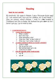 English worksheet: Reading