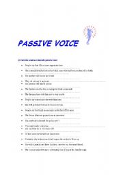 English Worksheet: Passive voice 