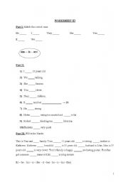 English Worksheet: personal pronouns