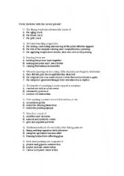 English Worksheet: vocabulary related to art restauration