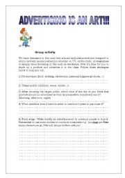 English Worksheet: advertisement