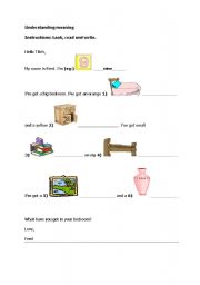 English worksheet: furniture