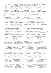 English Worksheet: test on simple present tense