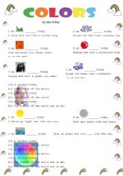 English worksheet: COLORS 