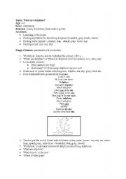 English Worksheet: Dolphins - poem