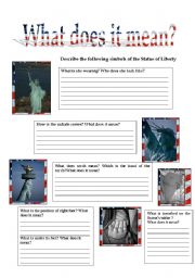 English Worksheet: Lady Liberty 4/5