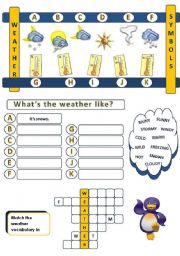 English Worksheet: WHATS THE WEATHER LIKE - PART 1