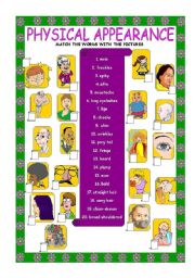 English Worksheet: Physical appearance