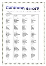 Common Errors Answers 5 Pages Esl Worksheet By Demeuter