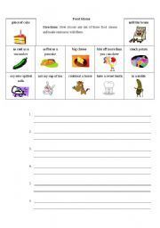 English Worksheet: Food Idioms Part II