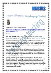 English Worksheet: History of language teaching