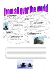 English Worksheet: From all over the world