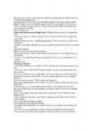 English Worksheet: The key to spek english