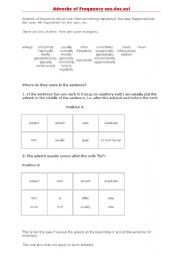 English Worksheet: Using Adverbs of Frequency