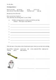 English worksheet: Morning Routines Guided Activity