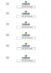 English Worksheet: worksheet